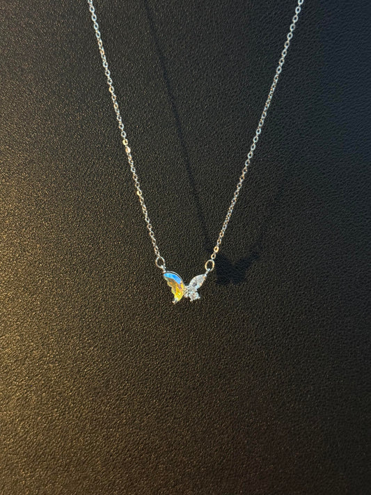 Crystal Dainty Butterfly Necklace