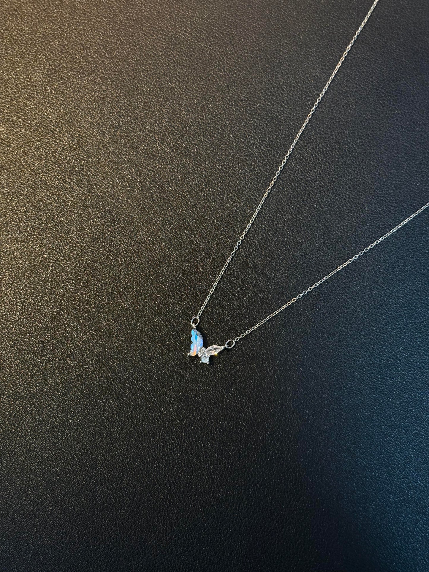Crystal Dainty Butterfly Necklace