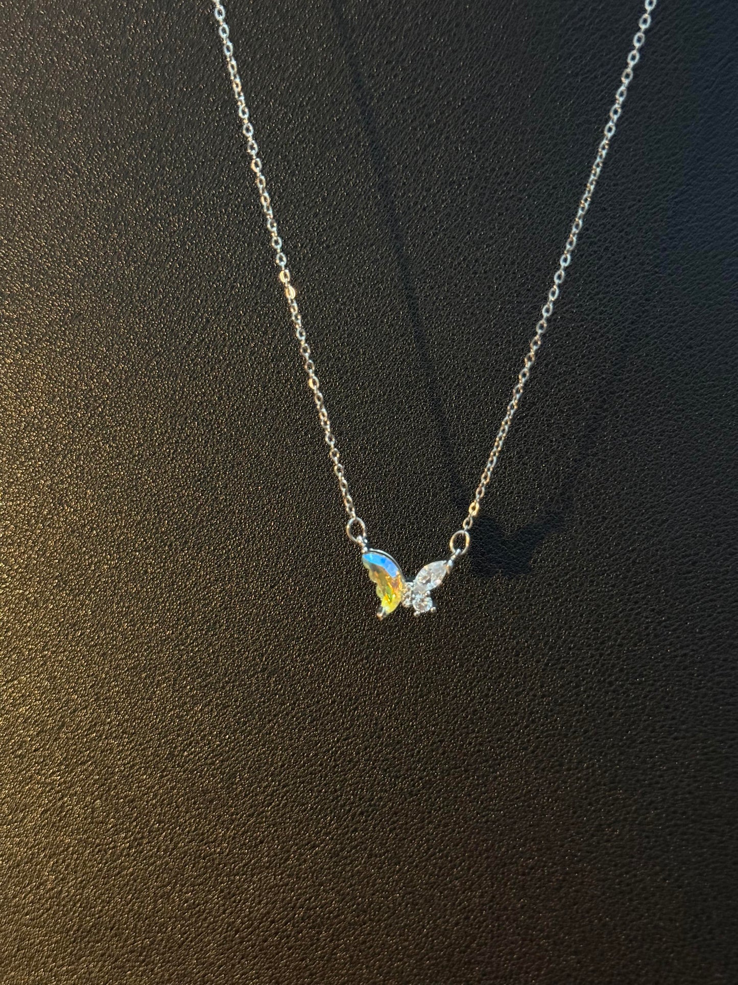 Crystal Dainty Butterfly Necklace