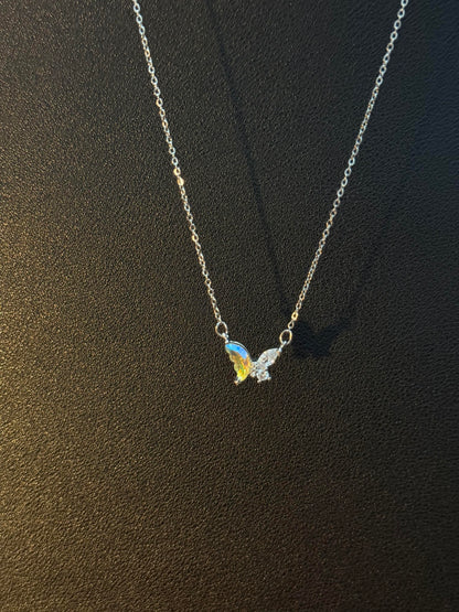 Crystal Dainty Butterfly Necklace