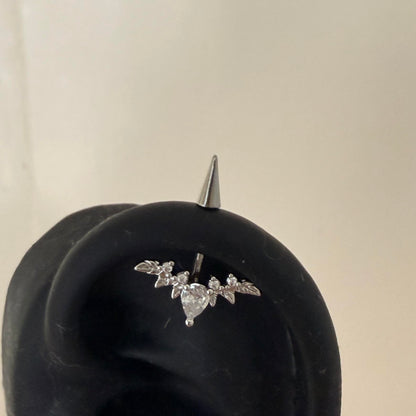 Winged Whisper Zircon Cartilage Stud