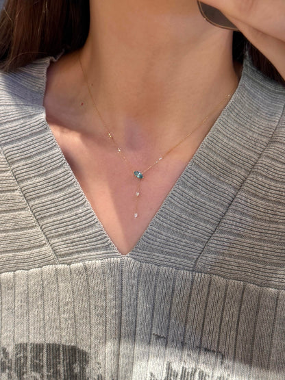 Gold Marquise Drop Dainty Necklace