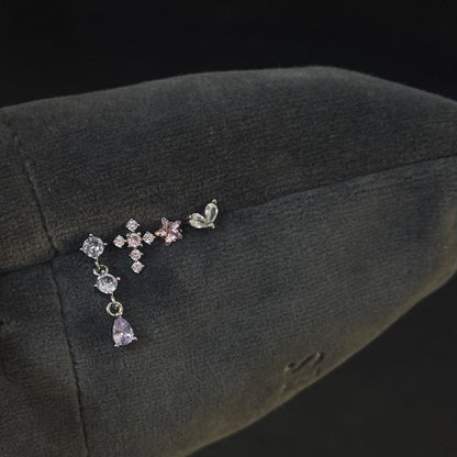 Delicate Zircon Ear Piercing Set