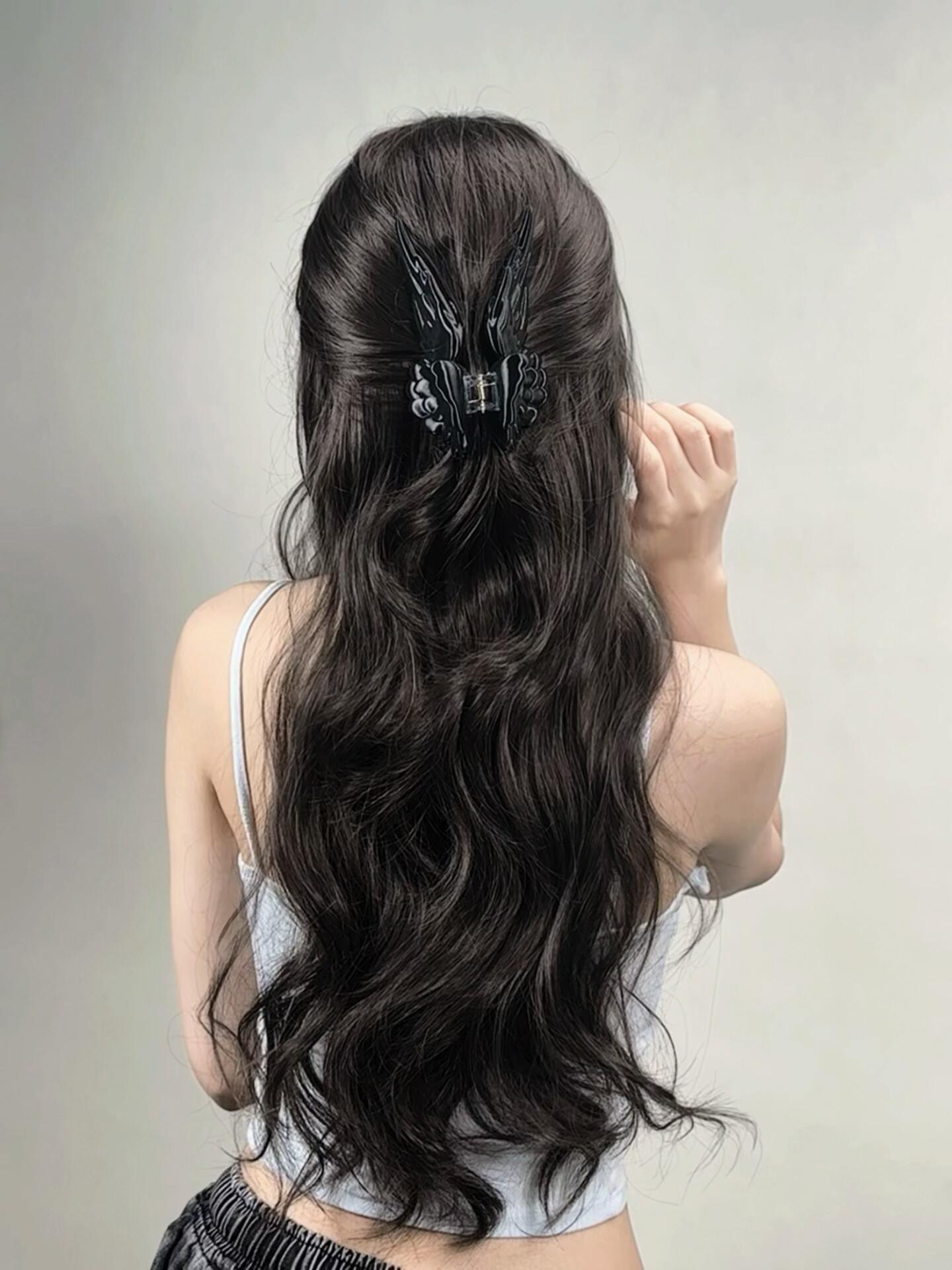 Ribboned Angel Wings Hair Clip