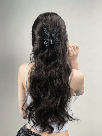 Ribboned Angel Wings Hair Clip