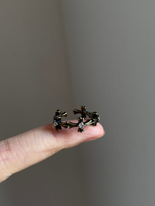 Bronze Vintage Cross Ring