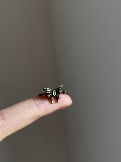 Bronze Vintage Butterfly Ring