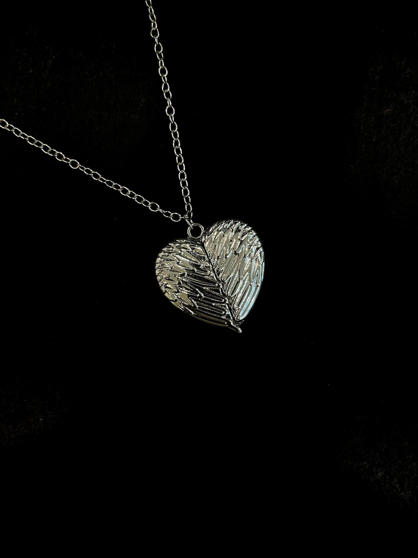 Folding Wings Heart Necklace