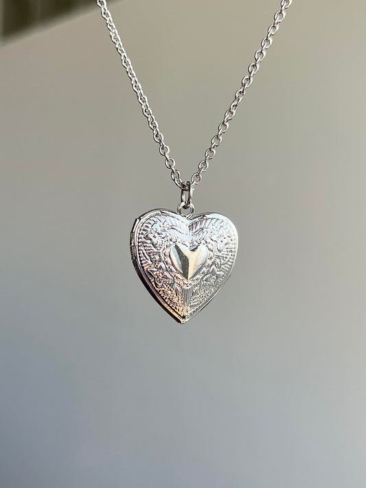 Gold & Silver Vintage Locket Necklace