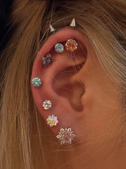 Rainbow Sparkle Ear Stack