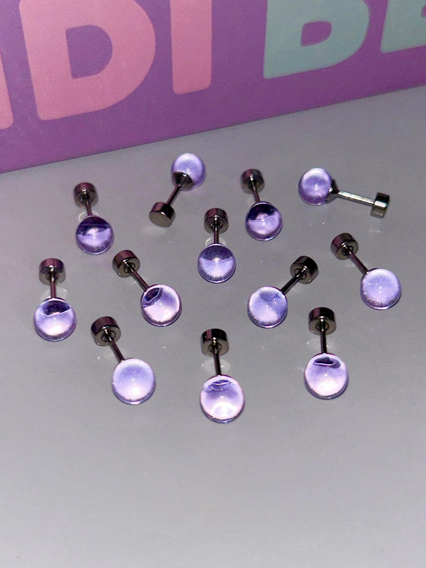 Violet Mist Orb Earrings