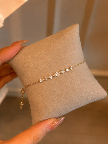 Dainty Diamond Drop Bracelet