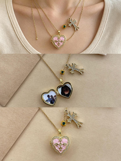 Openable Heart Locket Necklace
