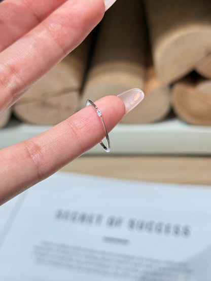 Fine Line Diamond Ring