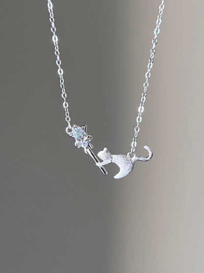 Magic Cat Wand Necklace