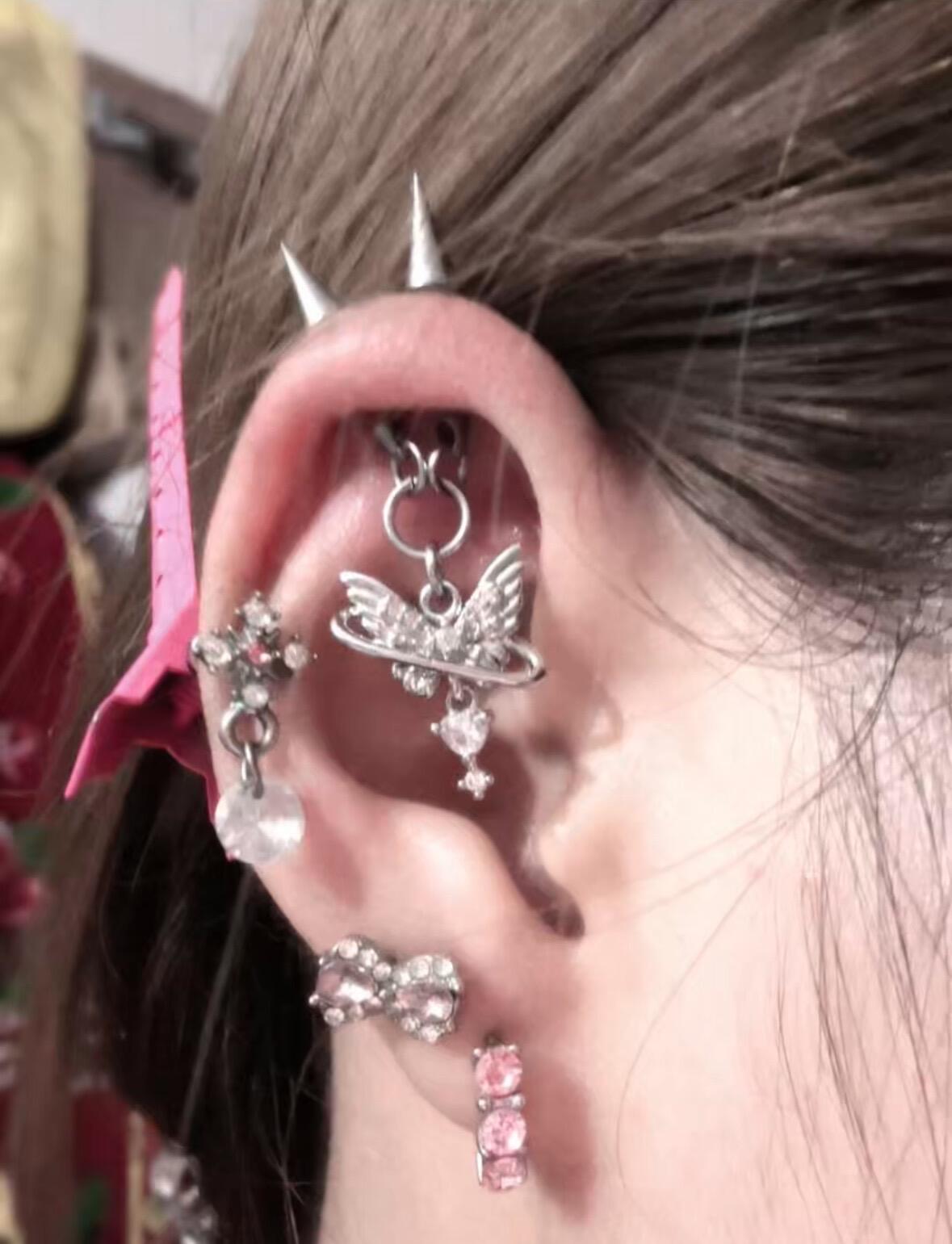 Crystal Butterfly Cascade Earring