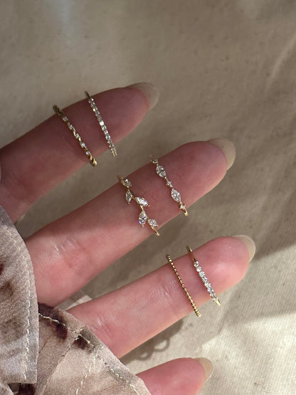Tiny Sparkle Ring Set