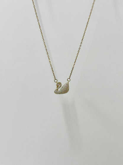 Crystal Swan Grace Necklace