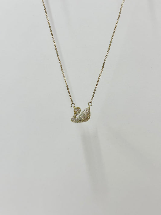 Crystal Swan Grace Necklace