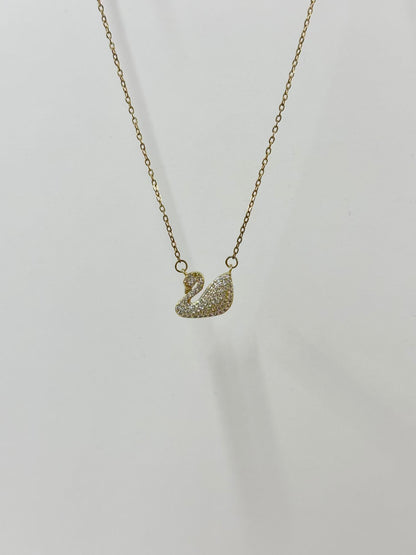 Crystal Swan Grace Necklace