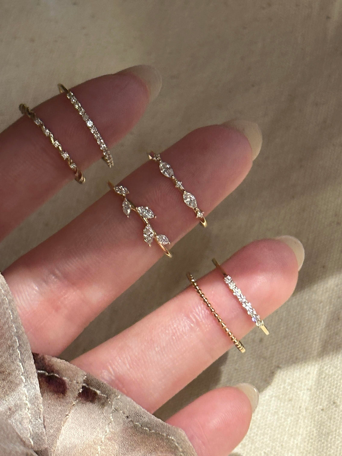 Tiny Sparkle Ring Set