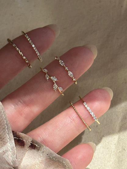 Tiny Sparkle Ring Set
