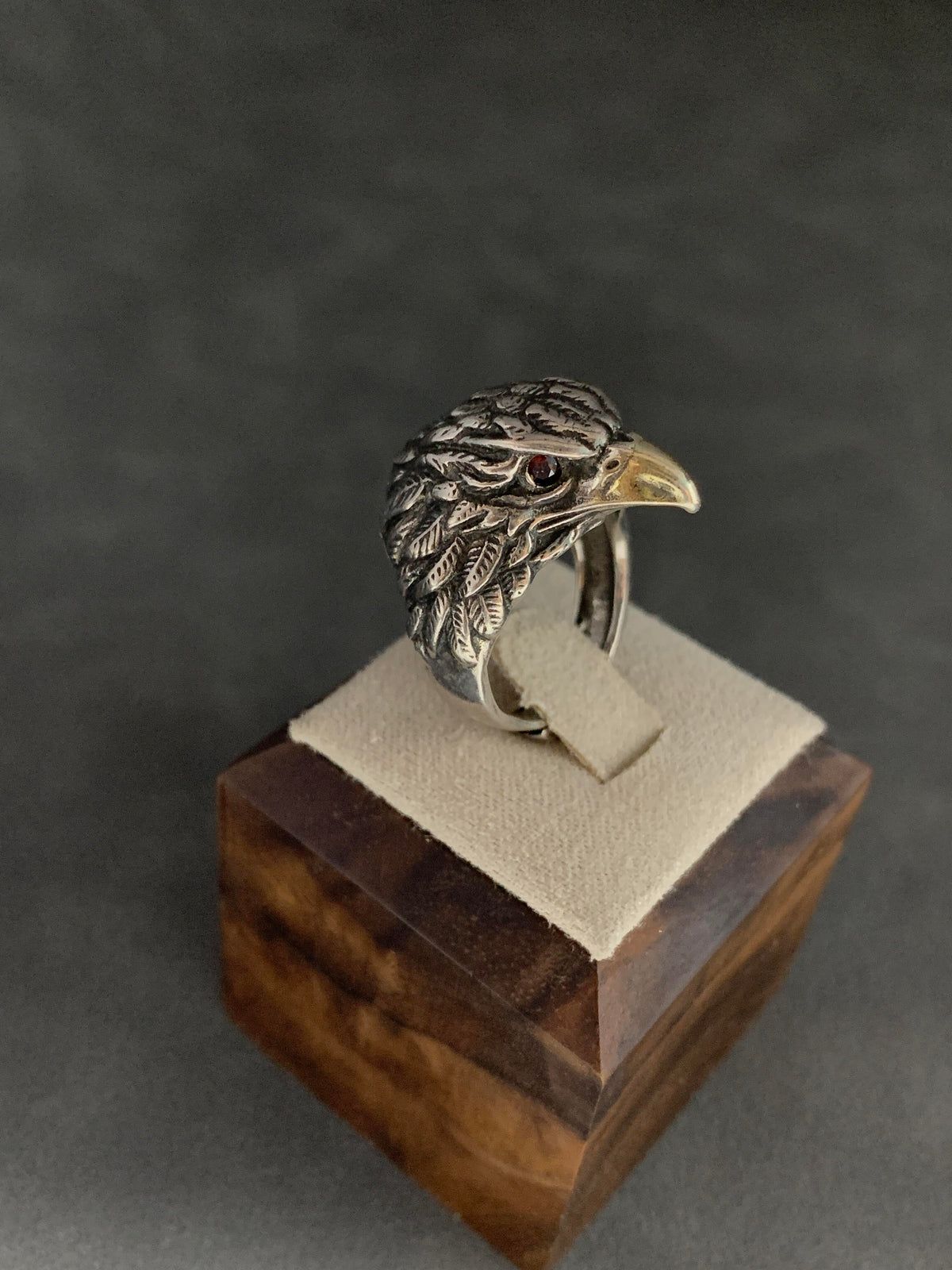 Eagle Head Sterling Ring