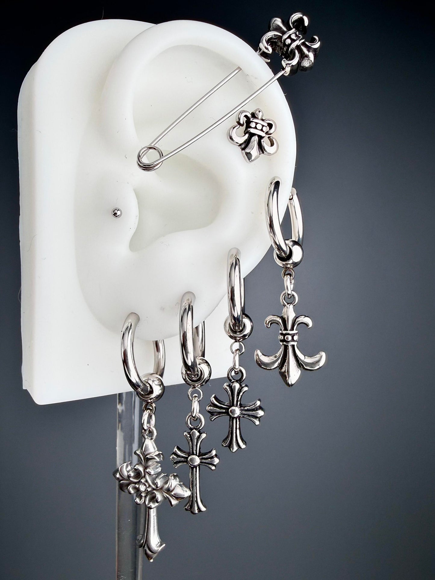Stainless Steel Gothic Charm Earring