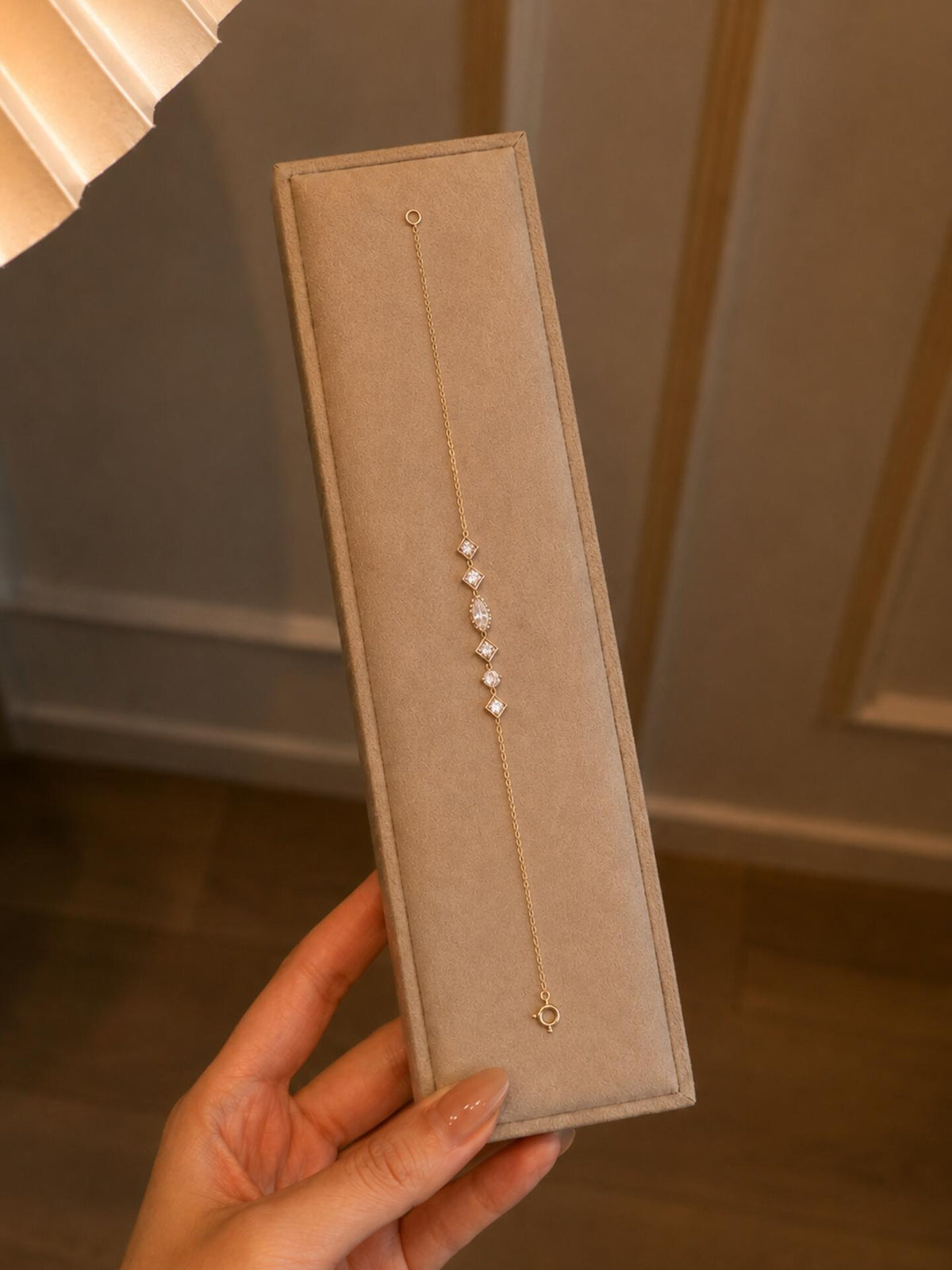 Dainty Diamond Drop Bracelet