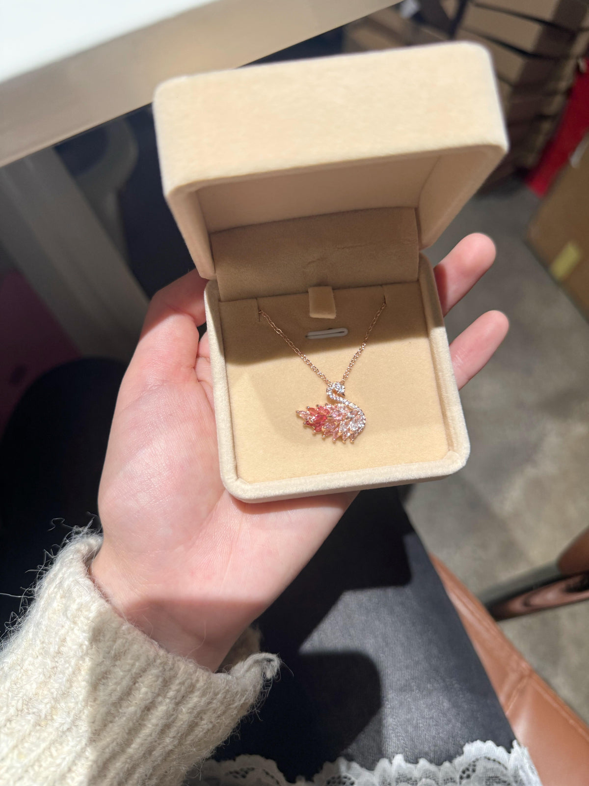 Sunset Swan Pendant