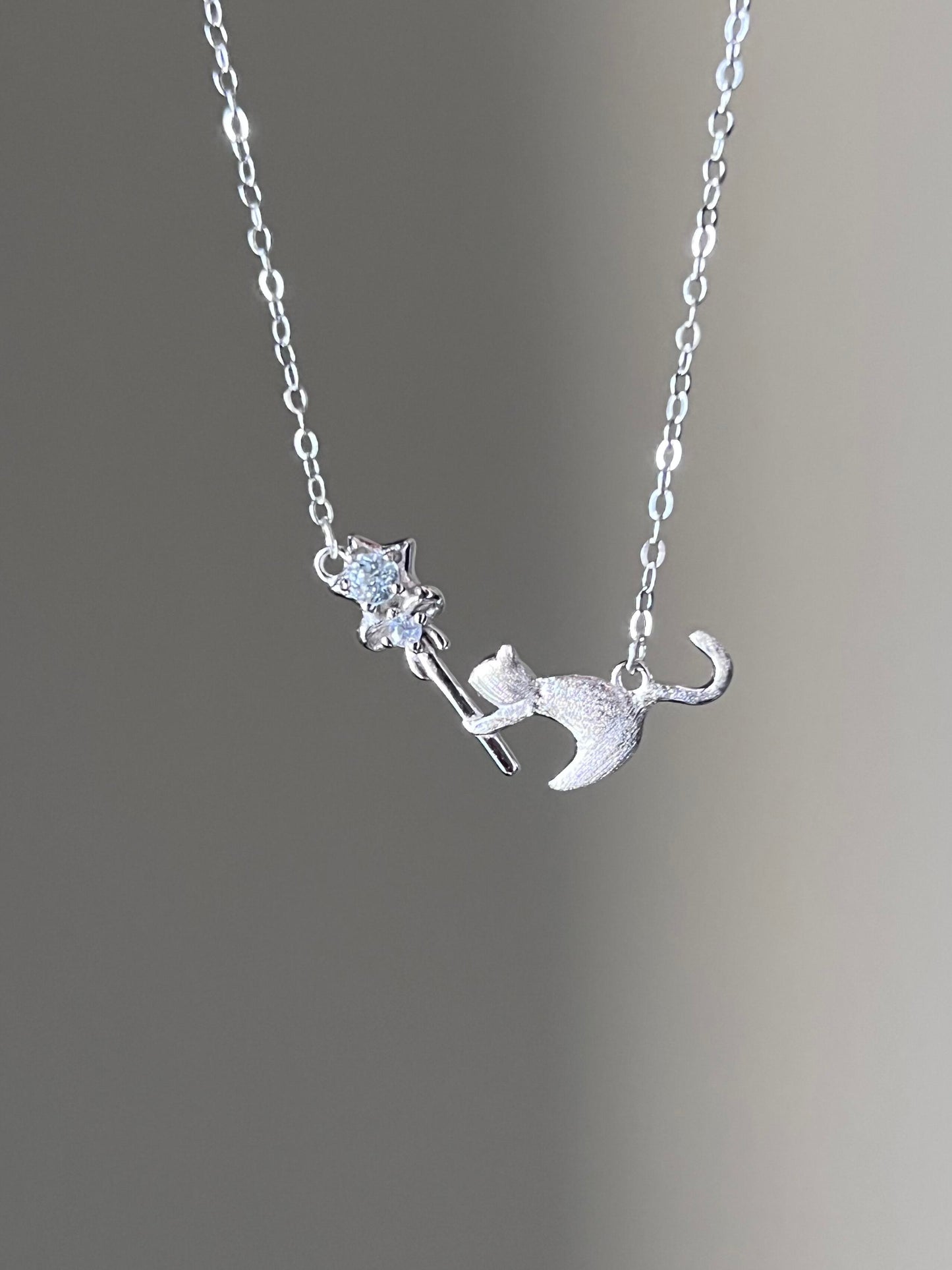 Magic Cat Wand Necklace
