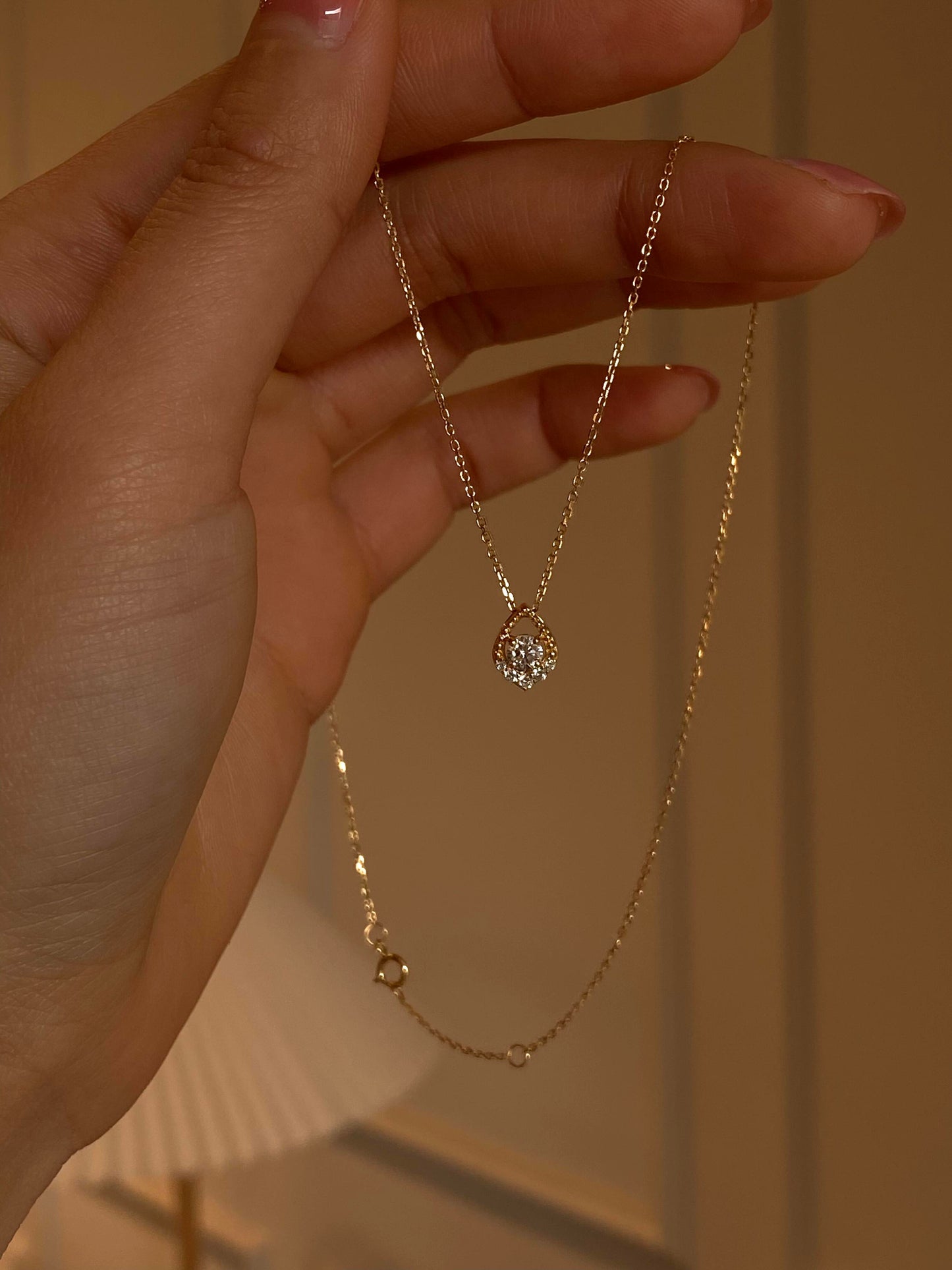 Silver Nova Teardrop Necklace