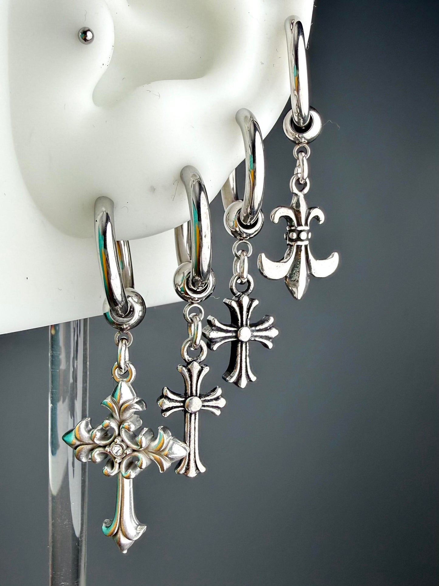 Stainless Steel Gothic Charm Earring