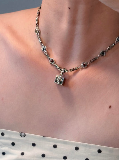Radiant Cross Cube Necklace