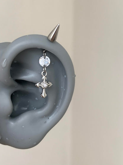 Cross Charm Spike Piercing