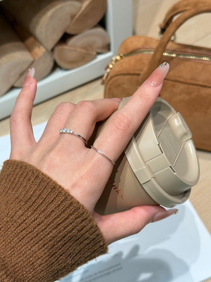 Fine Line Diamond Ring