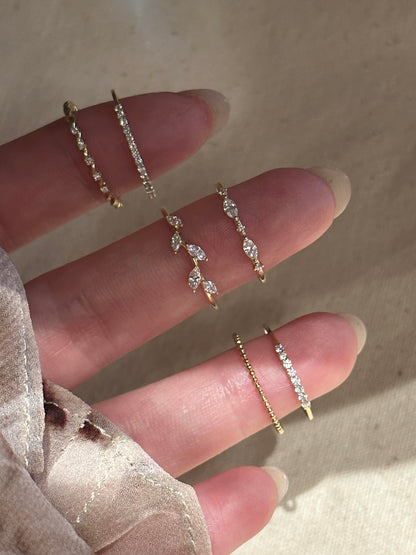 Tiny Sparkle Ring Set