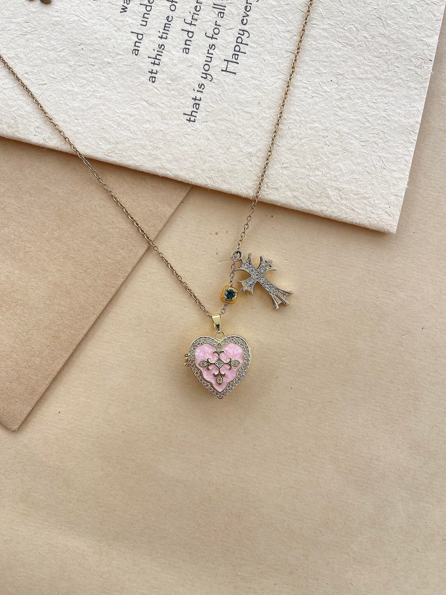 Openable Heart Locket Necklace