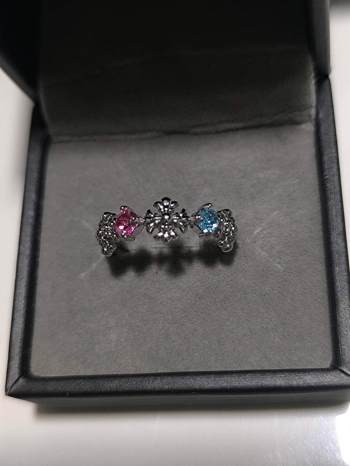 Blue Star Solitaire Ring