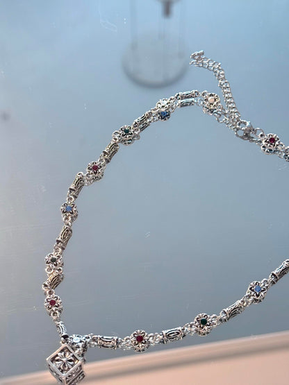 Radiant Cross Cube Necklace