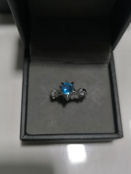 Pink & Blue Snowflake Ring