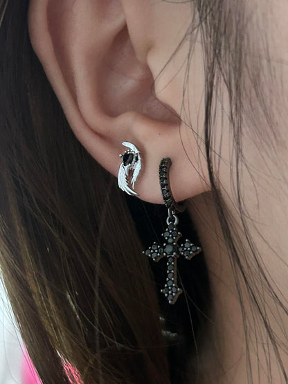 Fallen Angel Stacked Earring Set