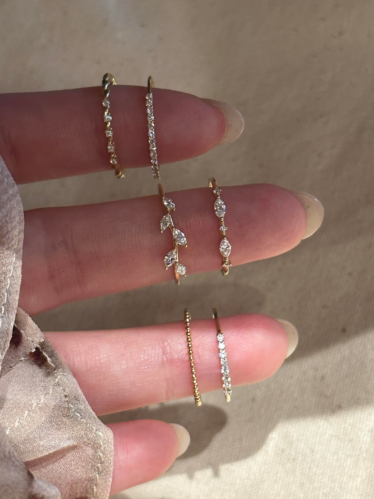 Tiny Sparkle Ring Set