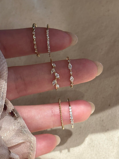 Tiny Sparkle Ring Set