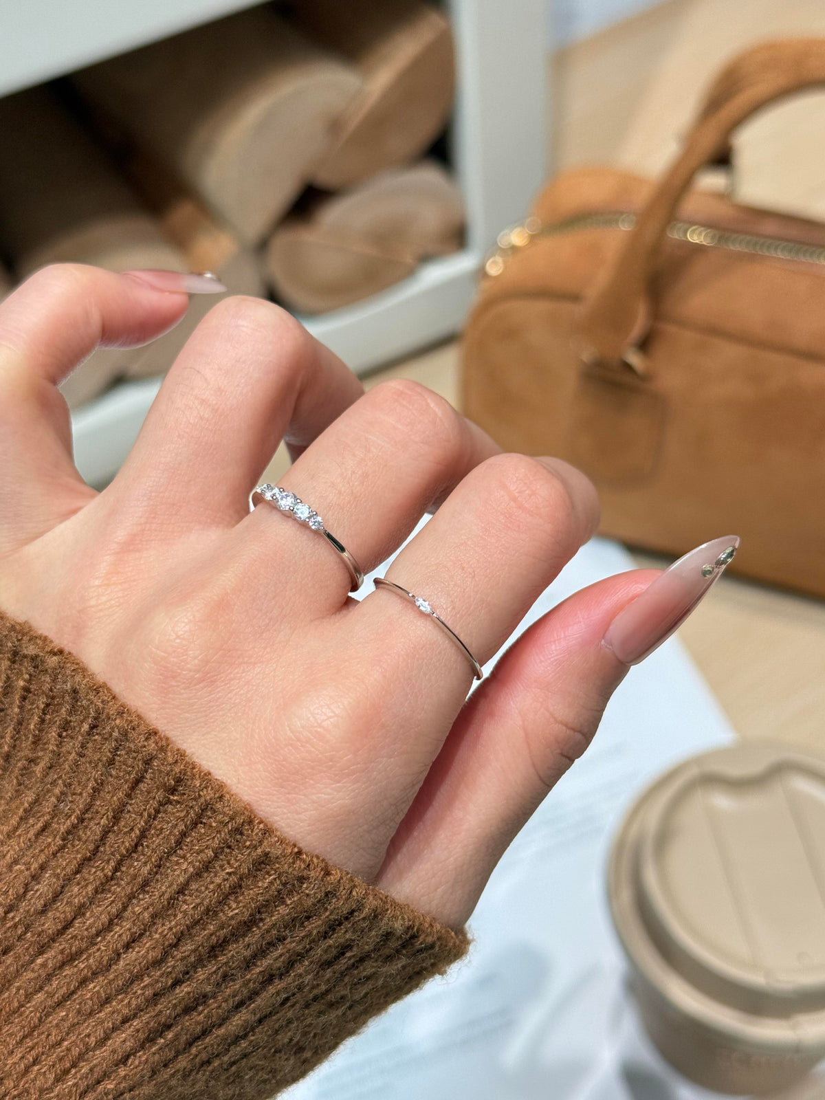 Fine Line Diamond Ring