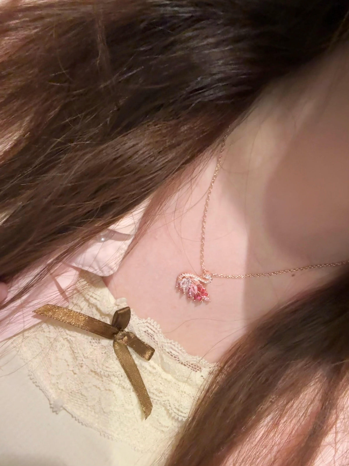 Sunset Swan Pendant