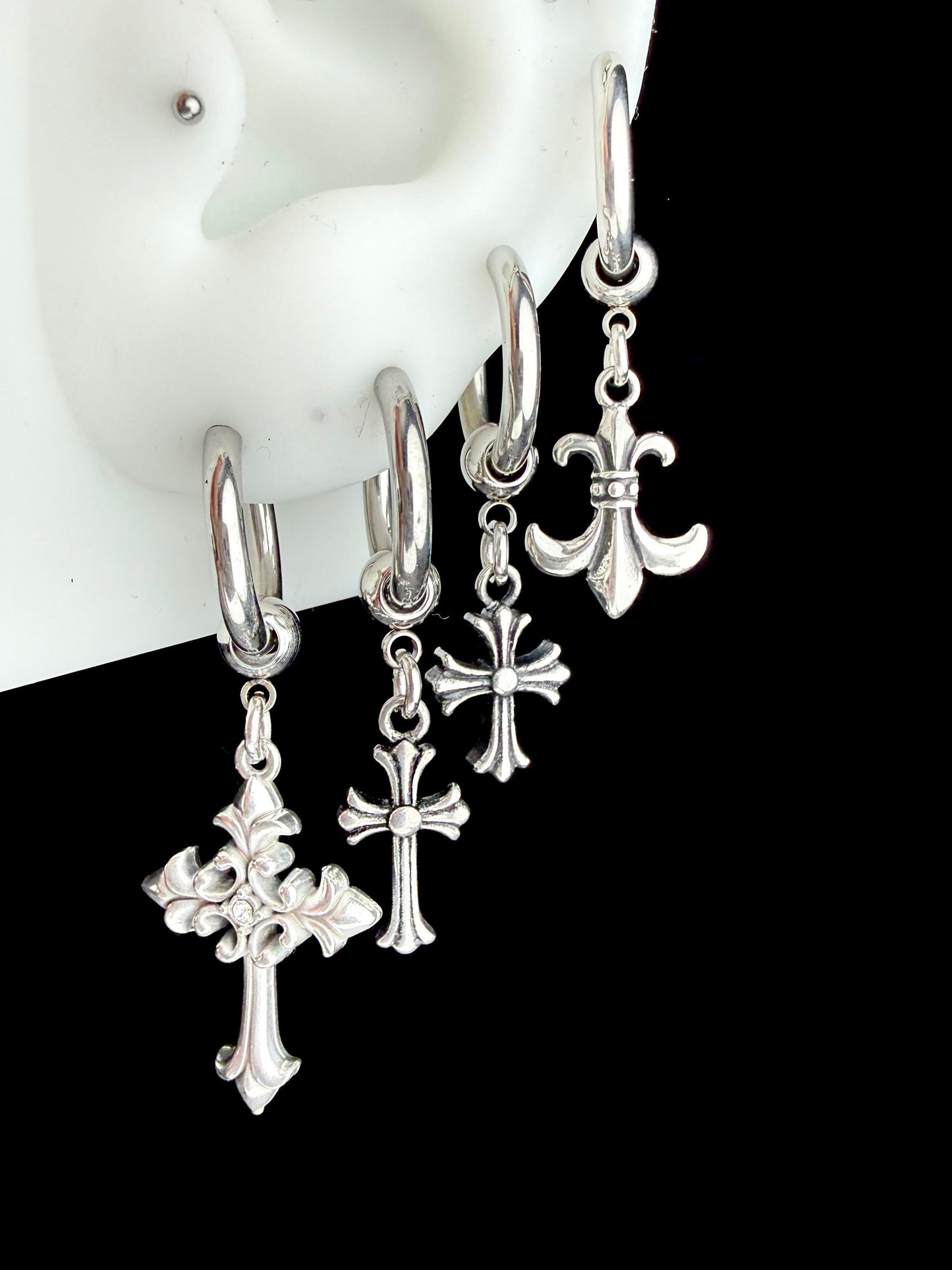 Stainless Steel Gothic Charm Earring