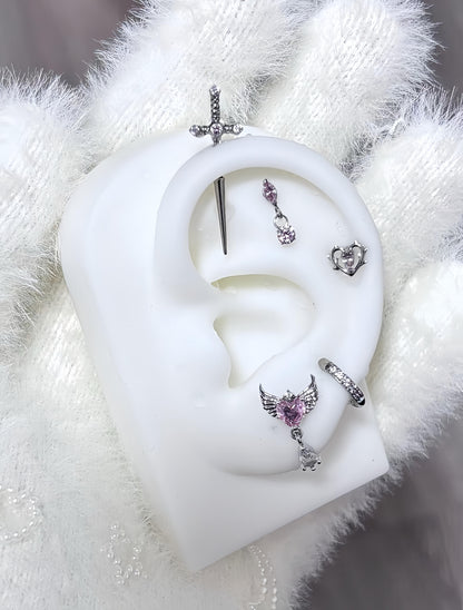 Pink Pastel Goth Earring Set