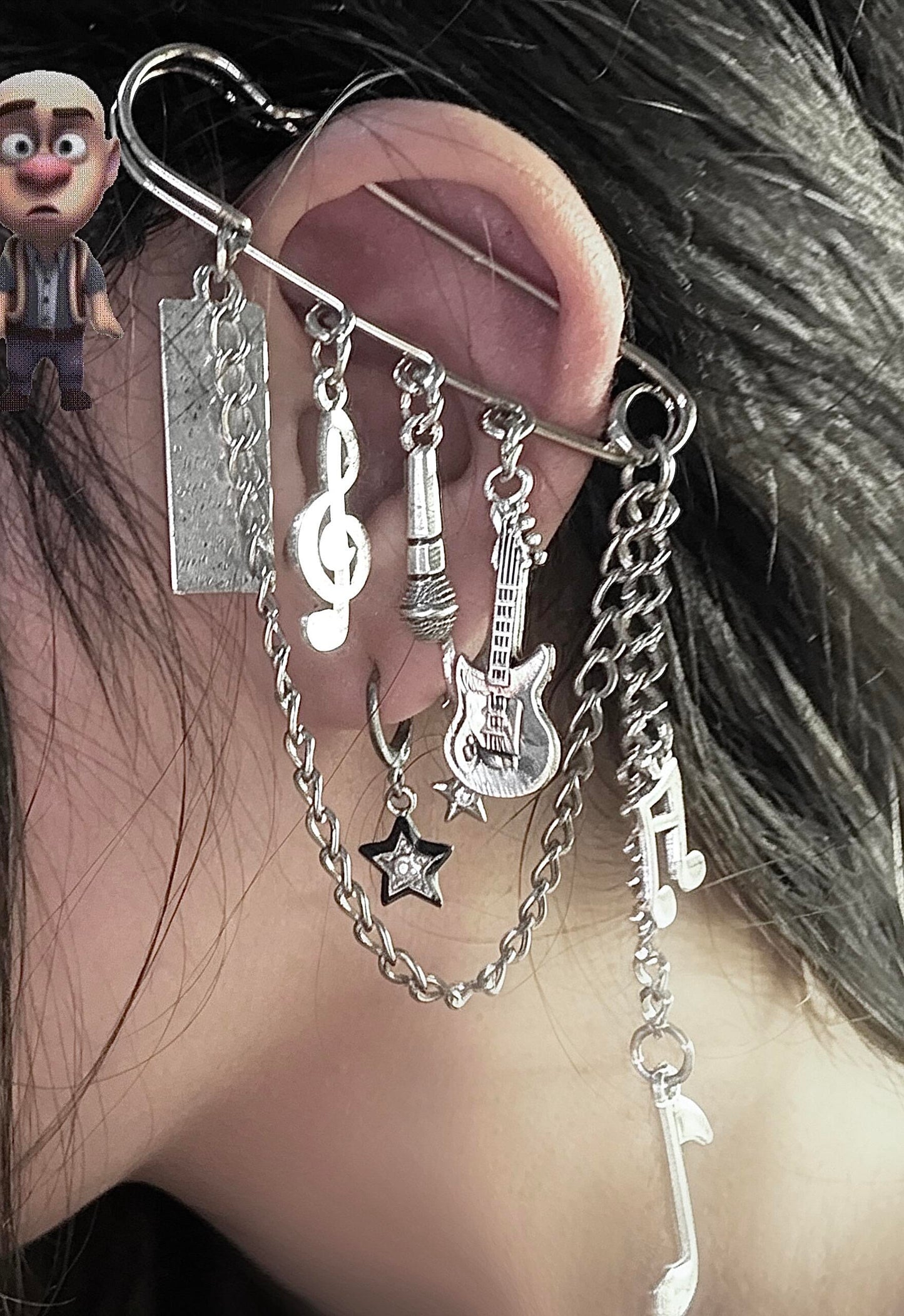 Rock Band Industrial Earrings