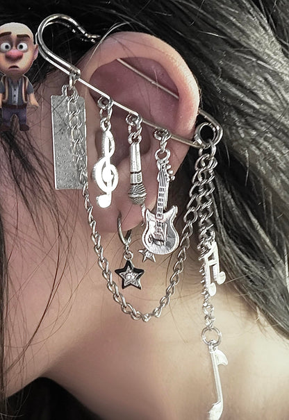 Rock Band Industrial Earrings